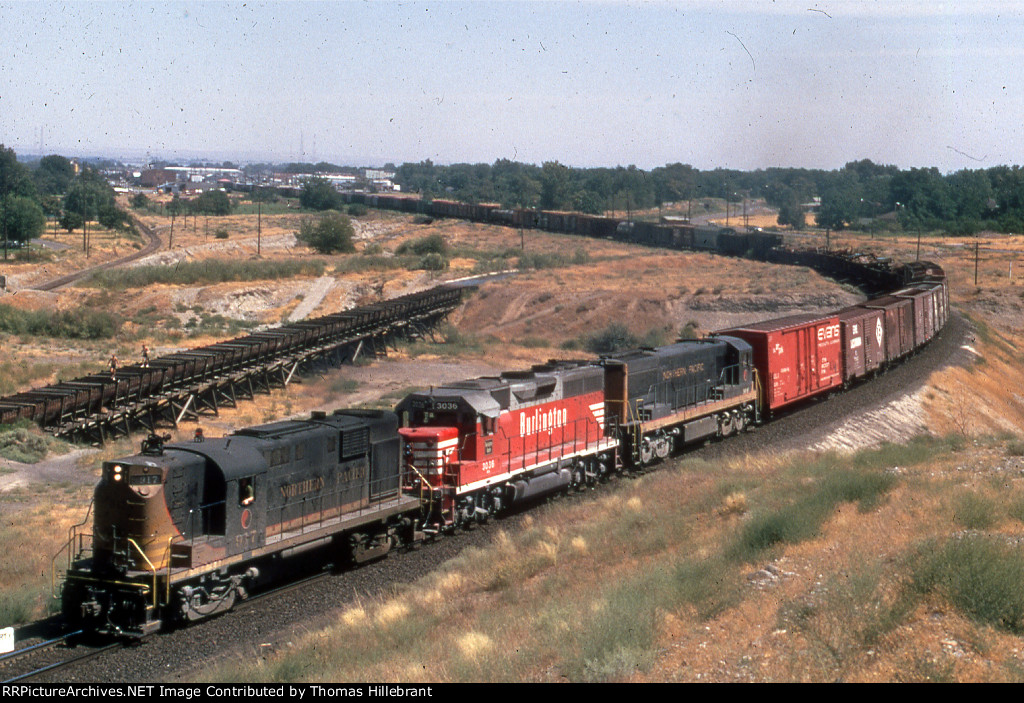 NP RS11 917 with Westbound at Kennewick WA Aug 1970